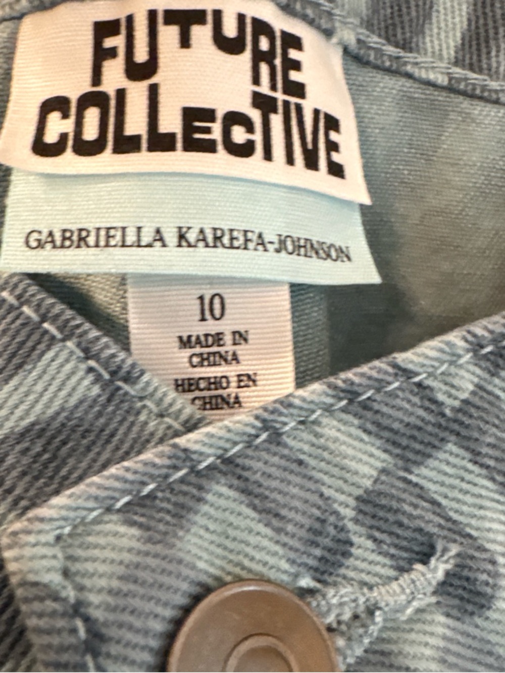 Future Collective Gabriella Karefa-Johnson Light Blue Boyfriend Jeans - Size 10